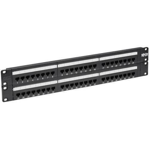 Tripp Lite 48 ports Cat6 Cat5 panneau de brassage montage en rack 110 Punch Down RJ45 Ethernet 1URM 568B N252-048