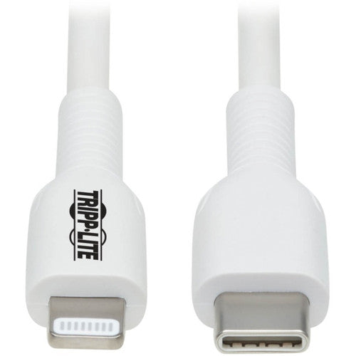 Tripp Lite USB-C to Lightning Sync/Charge Cable (M/M), MFi Certified, White, 2 m (6.6 ft.) M102-02M-WH