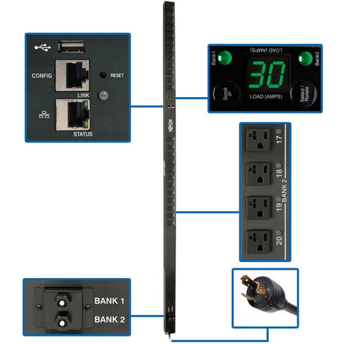 Tripp Lite PDUMV30NETLX 2.9kW Single-Phase Switched PDU PDUMV30NETLX