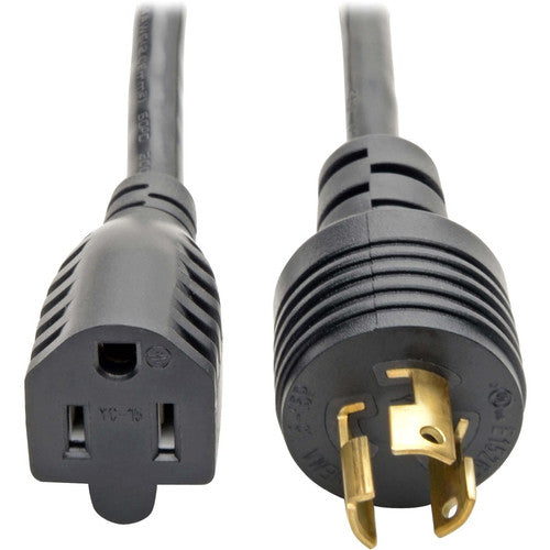 Câble adaptateur de cordon d'alimentation Tripp Lite 1 pied 5-15P à 5-15R robuste 15A 14AWG 1' P025-001