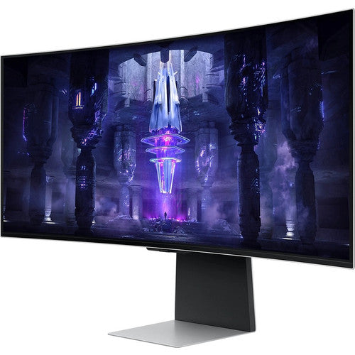 Moniteur OLED de jeu à écran incurvé UW-QHD de 34 po Samsung Odyssey G8 S34BG850SN - 21:9 - Argent LS34BG850SNXZA