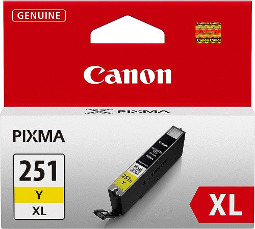 Canon CLI-251XL Original High Yield Inkjet Ink Cartridge - Yellow Pack 6451B001