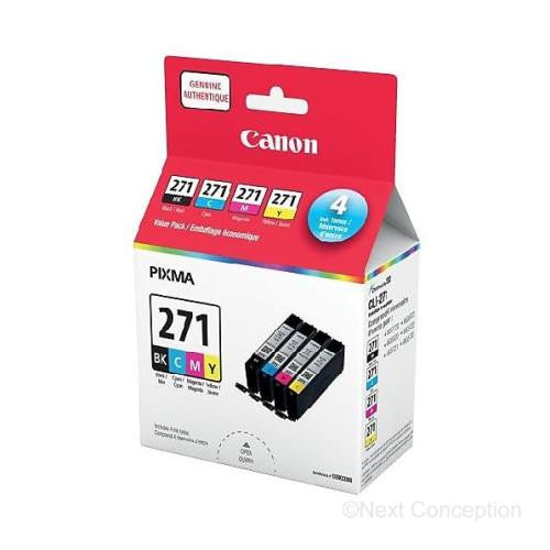 Canon CLI-271 Original Inkjet Ink Cartridge - Black, Cyan, Magenta, Yellow Pack 0390C006