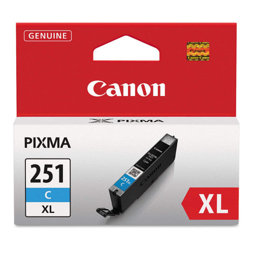 Canon CLI-251XL Original High Yield Inkjet Ink Cartridge - Cyan - 1 Pack 6449B001