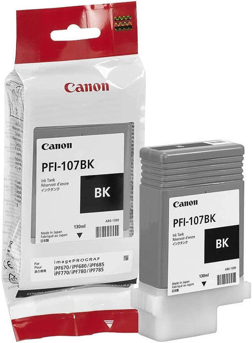 Canon 107BK Original Inkjet Ink Cartridge - Black - 1 Pack 6705B001