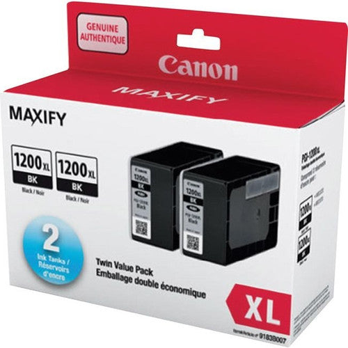 Canon PGI-1200XL Original Inkjet Ink Cartridge - Black - 2 / Pack 9183B007