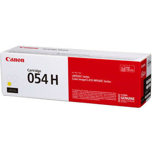 Canon 054H Original High Yield Laser Toner Cartridge - Yellow Pack 3025C001