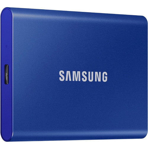 Samsung T7 MU-PC2T0H/AM 2 TB Portable Solid State Drive - External - PCI Express NVMe - Indigo Blue MU-PC2T0H/AM