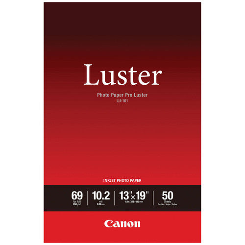 Canon Photo Paper Pro Luster LU-101 13x19 -50 Sheets- Free w/ Select Canon Printers 6211B005