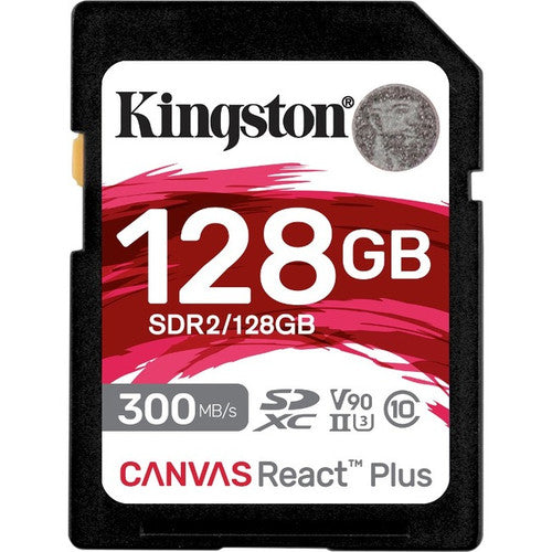 Kingston Canvas React Plus 128 Go Classe 10/UHS-II (U3) V90 SDXC SDR2/128 Go