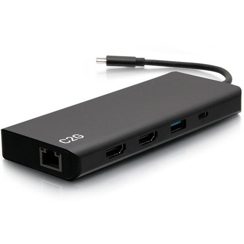 C2G 4K USB C Dual Monitor Dock - HDMI, Ethernet, USB, 3.5mm & 60W Power C2G54488