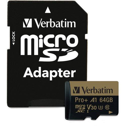 Verbatim PRO Plus 64 Go microSDXC classe 10/UHS-I (U3) - 1 paquet 70002