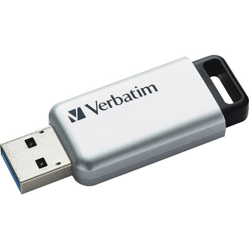 Clé USB 3.0 Store'n' Go Secure Pro Verbatim 64 Go avec cryptage matériel AES 256 - Argent 98666