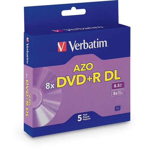 Verbatim 95311 Support DVD enregistrable - DVD+R DL - 8x - 8,50 Go - 5 Pack Jewel Case 95311
