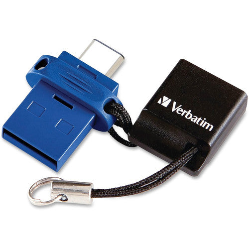 Verbatim 32GB Store 'n' Go Dual USB 3.0 Flash Drive for USB-C Devices - Blue 99154