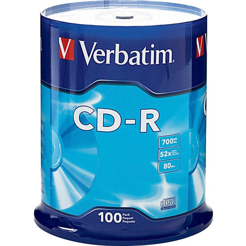 Verbatim 94554 CD Recordable Media - CD-R - 52x - 700 MB - 100 Pack Spindle 94554
