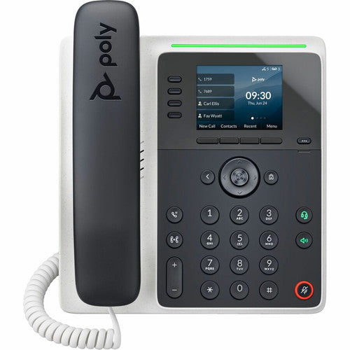 Téléphone IP Poly Edge E220 - Avec fil - Avec/sans fil - Bluetooth - Bureau, Montage mural - Noir 82M87AA