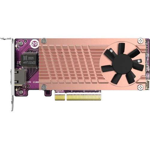 QNAP Dual M.2 2280 PCIe NVMe SSD & Single-port 10GbE Expansion Card QM2-2P10G1TB