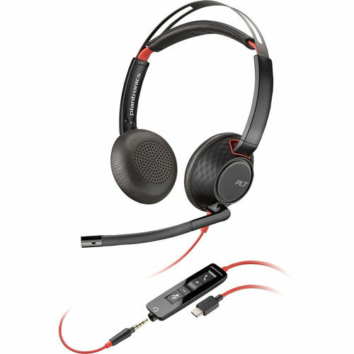 Casque Poly Blackwire C5220 USB-C + câble en ligne TAA (qté en vrac 40) 8M3W5A6#ABA