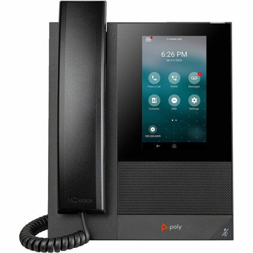 Poly CCX 400 IP Phone - Corded - Corded - Wall Mountable, Desktop - Black 84C14AA#ABA
