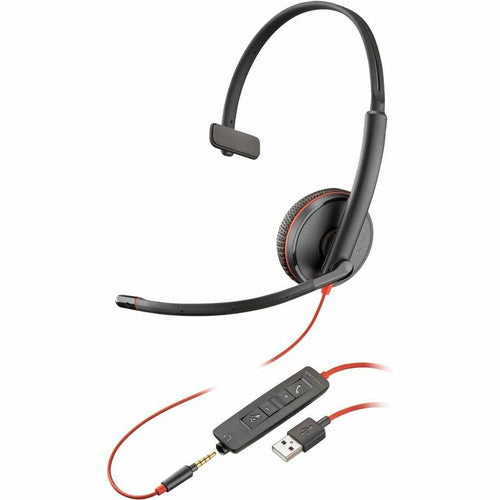 Poly Blackwire 3215 Monaural USB-A Headset TAA (Bulk) 8M3Y1A6#ABA