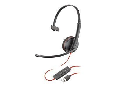 Poly Blackwire 3210 Monaural USB-A Headset (Bulk Qty.50) 80S01A6