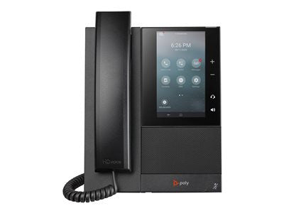 Poly CCX 505 IP Phone - Corded - Corded/Cordless - Wi-Fi - Desktop - Black 82Z79AA