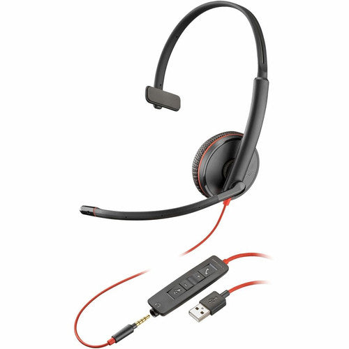 Casque monaural USB-A Poly Blackwire 3215 TAA (Qté en vrac 50) 8M3Y0AA#ABA