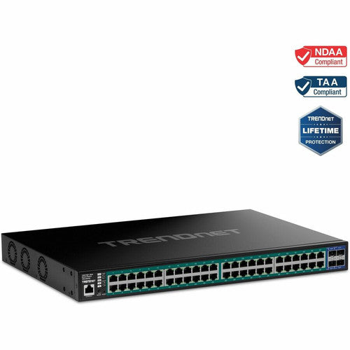 TRENDnet 52-Port Gigabit Web Smart PoE+ Switch with 10G SFP+ Slots TPE-3524S