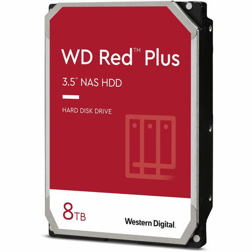 Disque dur WD Red Plus WD80EFPX 8 To - 3,5" interne - SATA (SATA/600) - Méthode d'enregistrement magnétique conventionnel (CMR) WD80EFPX