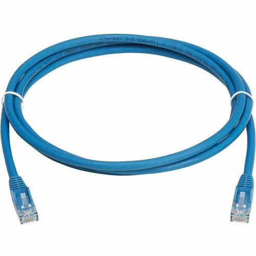 Tripp Lite by Eaton Cat6 Gigabit Snagless Molded UTP Ethernet Cable (RJ45 M/M), PoE, LSZH, Blue, 2 m N201L-02M-BL