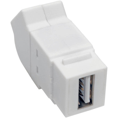 Tripp Lite by Eaton USB 2.0 tout-en-un Keystone/coupleur coudé à montage sur panneau (F/F), blanc U060-000-KPA-WH