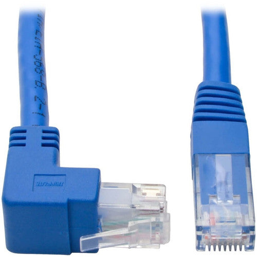 Tripp Lite by Eaton Up-Angle Cat6 UTP Patch Cable (RJ45) - 1 ft., M/M, Gigabit, Molded, Blue N204-001-BL-UP