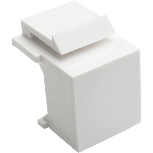 Tripp Lite by Eaton Snap-In Blank Keystone Jack Insert, White, 10 Pack N040-010-WH