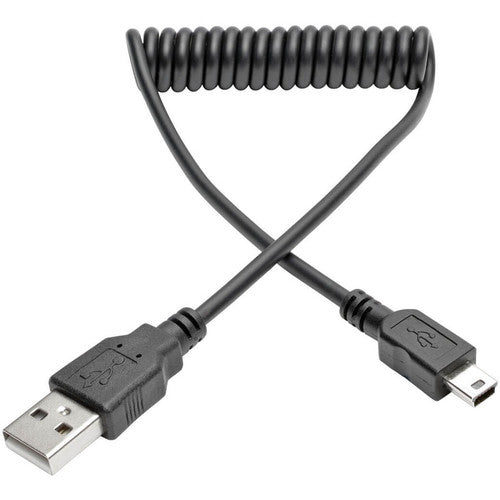 Tripp Lite by Eaton Câble spiralé USB 2.0 haute vitesse A vers Mini-B (M/M), 1,8 m U030-006-COIL