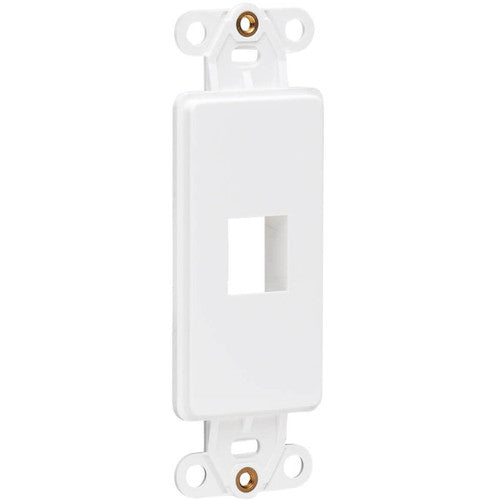 Insert de plaque centrale Tripp Lite by Eaton, style Decora – vertical, 1 port N042D-001V-WH