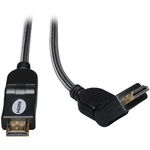 Tripp Lite 3 pieds câble HDMI haute vitesse vidéo numérique avec connecteurs audio pivotants 4K x 2K M/M 3' P568-003-SW