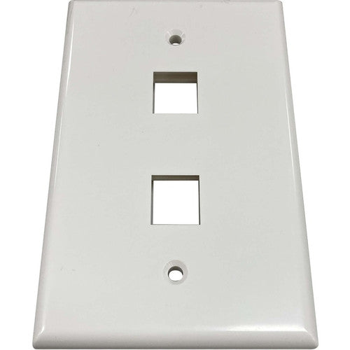 Tripp Lite by Eaton Safe-IT Plaque murale Keystone simple à 2 ports, antibactérienne, ivoire brillant, TAA N042AB-002-IVG