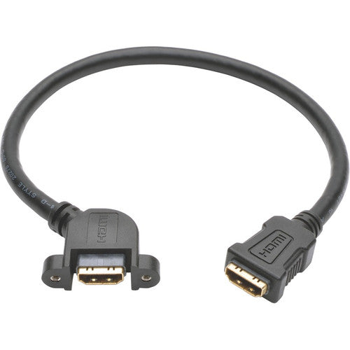 Tripp Lite 1ft High Speed HDMI Cable with Etherenet Digital Video / Audio Panel Mount F/F 1' P569-001-FF-APM