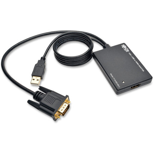 Tripp Lite Convertisseur adaptateur composant VGA vers HDMI avec alimentation audio USB VGA vers HDMI 1080p P116-003-HD-U