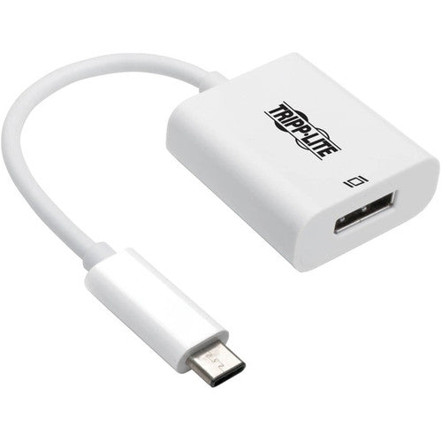 Tripp Lite by Eaton U444-06N-DP8W USB-C to DisplayPort Adapter Cable, M/F, White, 6 in. U444-06N-DP8W