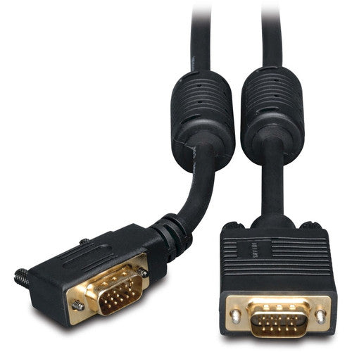 Câble de moniteur coaxial VGA Tripp Lite 6 pieds avec RVB haute résolution à angle droit HD15 M/M 6' P502-006-RA