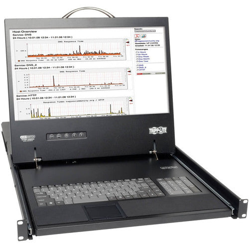 Tripp Lite NetCommander B070-016-19 Écran LCD monté en rack avec commutateur KVM - Boîtier en acier B070-016-19