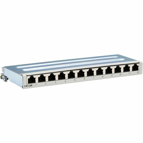 Tripp Lite by Eaton Cat6a STP Patch Panel, 12 Ports, DIN Rail or Wall Mount, TAA N250-SH12-DIN6A