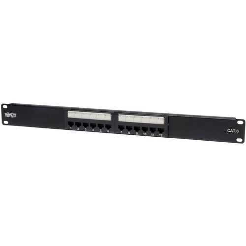 Panneau de brassage Tripp Lite 12 ports Cat6 Cat5 568B 110 Punch Down Montage en rack RJ45 1URM TAA N252-012