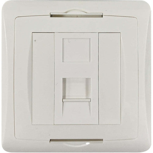 Tripp Lite by Eaton Plaque murale 1 port de style britannique, module à volet non chargé, blanc N042U-WK1-S