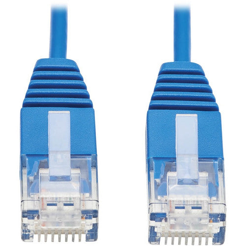 Tripp Lite by Eaton Câble Ethernet UTP moulé ultra fin certifié Cat6a 10G (RJ45 M/M), bleu, 1,5 m N261-UR05-BL