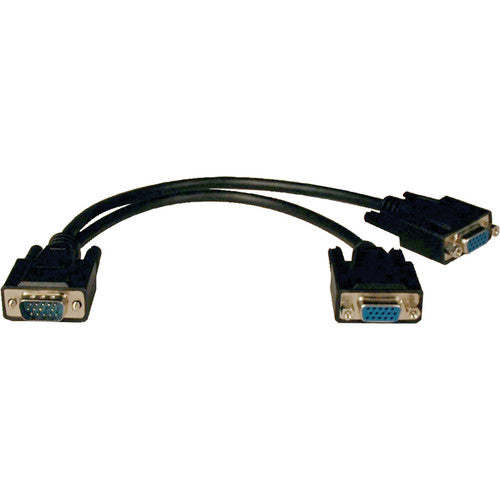 Tripp Lite 1ft VGA Monitor Y Splitter Cable HD15 M/2xF 1' P516-001