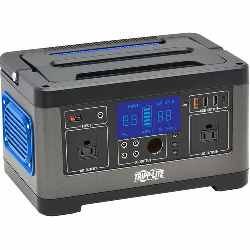 Centrale électrique portable Tripp Lite par Eaton - 500 W, lithium-ion (NMC), CA, CC, USB-A, USB-C, QC 3.0 GC500L