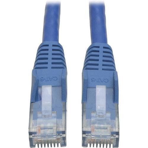 Tripp Lite 50 pieds Cat6 Gigabit câble de raccordement moulé sans accroc RJ45 M/M bleu 50' N201-050-BL